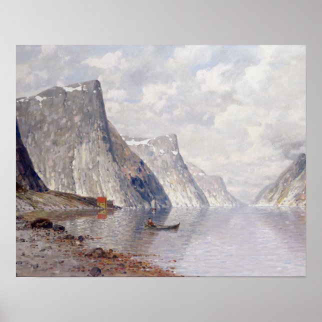 Poster Boating on a Norvégigian Fjord (Devant)