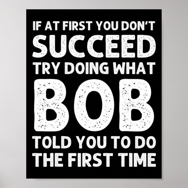 Poster Bob Gift Name D Birthday Funny Christma  (Devant)