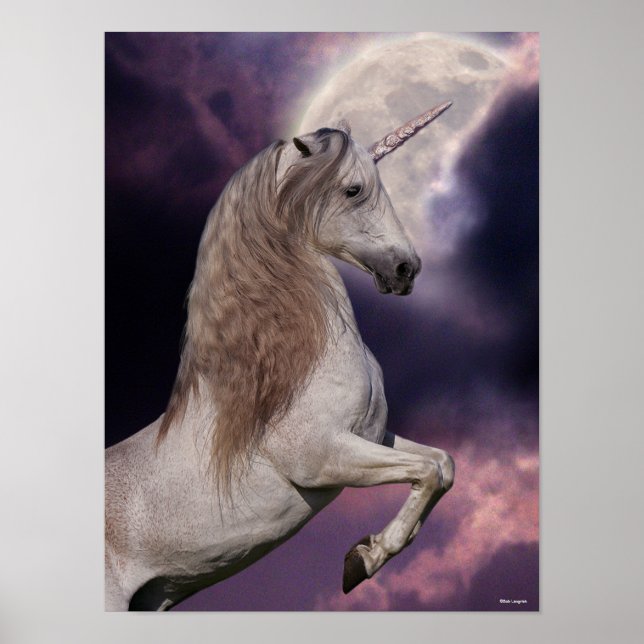 Poster Bob Langrish | Élevage de licorne grise (Devant)