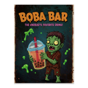 Poster Boba Bar – L'affiche glossy préférée des morts-viv