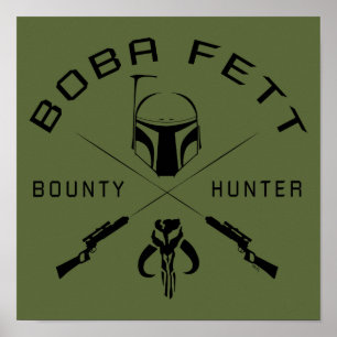 Poster Boba Fett Badge Noir