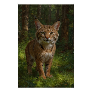 Poster Bobcat Youngster et Forest Trail