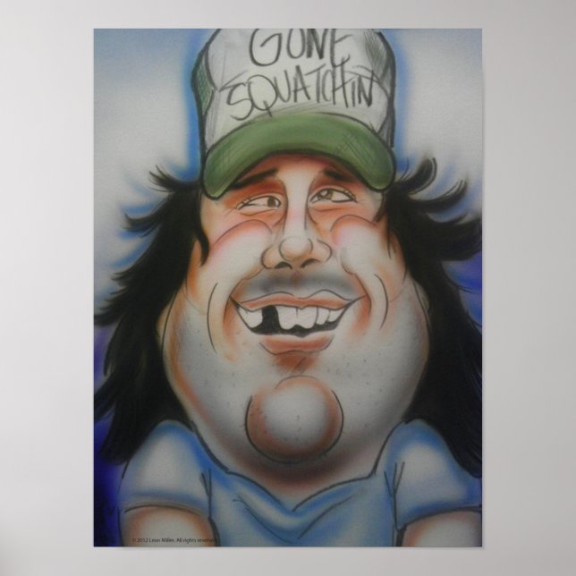 Poster Bobo Bigfoot Caricature (Devant)