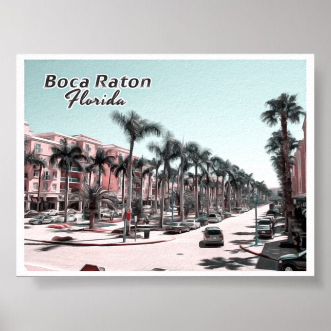 POSTER BOCA RATON - PALM BEACH FLORIDA (Devant)