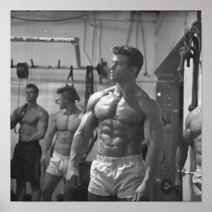 Poster Bodybuilder vintage 2