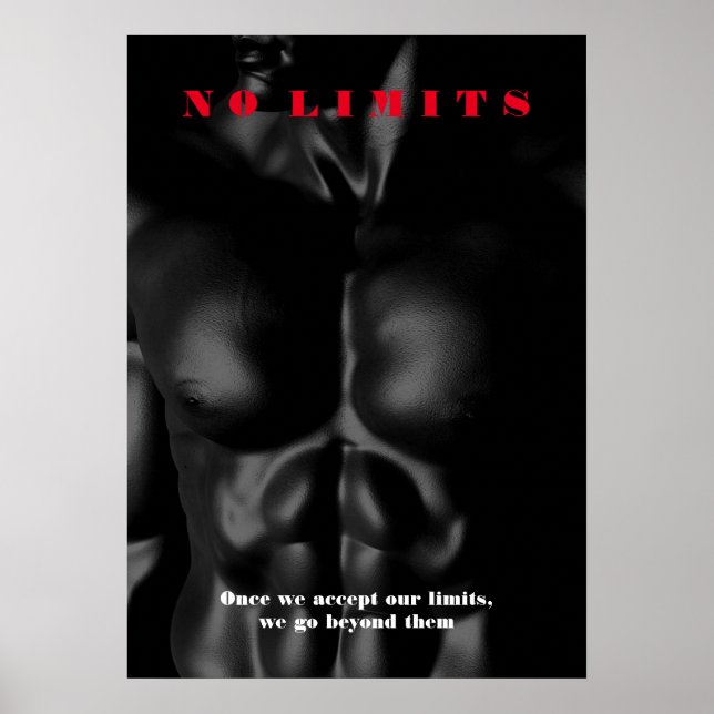 Poster Bodybuilding Motivationnel Inspirationnel Sans Lim (Devant)