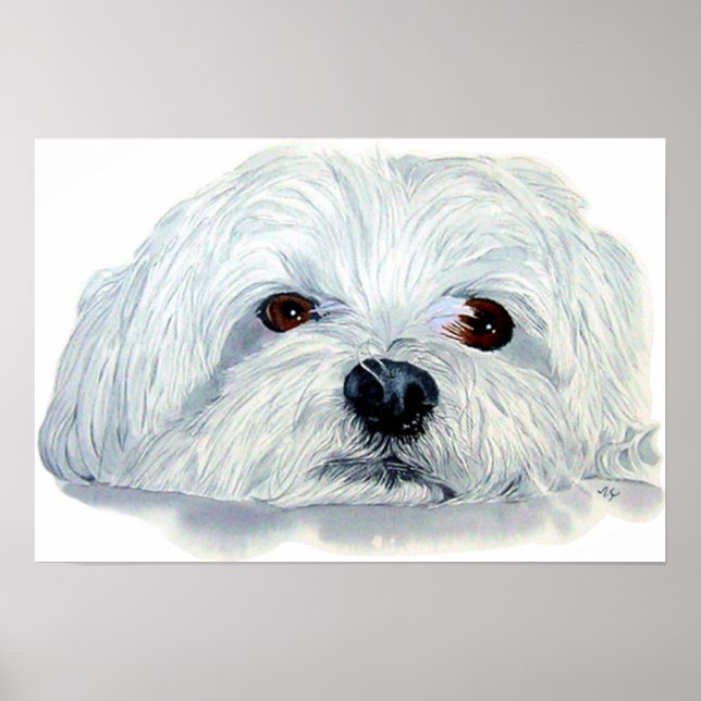 Poster Bogart the Maltese Canvas Print (Devant)