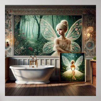 Poster "Bohemian Bath Bliss - Fairy and Feminine Elegance