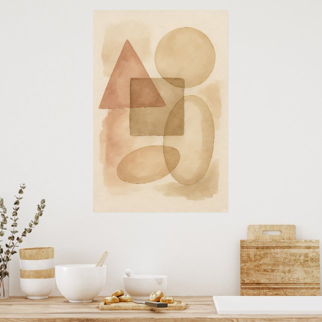 Poster Boho Abstract Minimalist Wall Art (Cuisine)