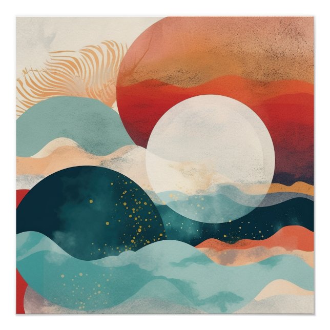 Poster Boho Abstrait (Devant)