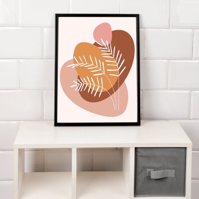 Poster Boho Abstrait en terre cuite du milieu du siècle (Créateur téléchargé)