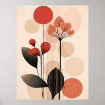 Boho Abstrait et Clip Art moderne Imprimable