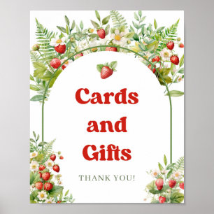 Poster Boho Arch Berry Sweet Cartes et cadeaux fraises