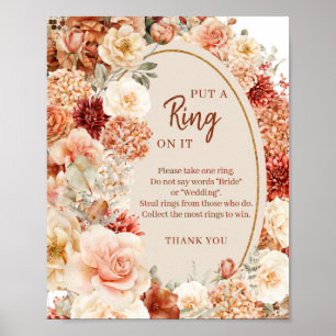 Poster Boho automne jardin épices orange Mettez une bague