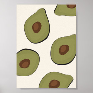 Poster Boho Avocado Motif Tropical Summer Imprimer