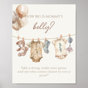Poster Boho Baby Clothes Quelle taille a le ventre de mam
