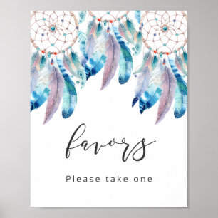 Poster Boho Baby shower Faveurs Signale minimaliste Bohèm