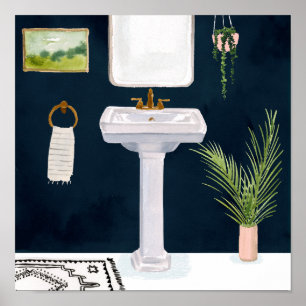 Poster Boho Bath Sinks I