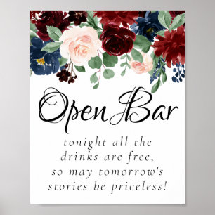 Poster Boho Bloom   Baie de Bourgogne et Bar à Boissons O