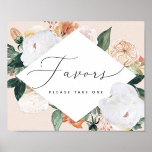 Poster Boho Blooms Mariage Faveur Signal