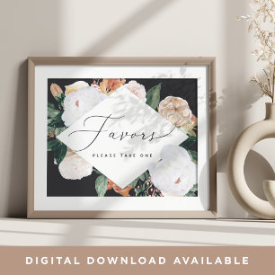 Poster Boho Blooms Mariage Faveur Signal