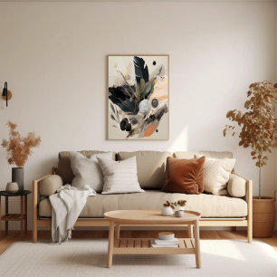 Poster Boho Botanical Abstrait Terre Minimaliste