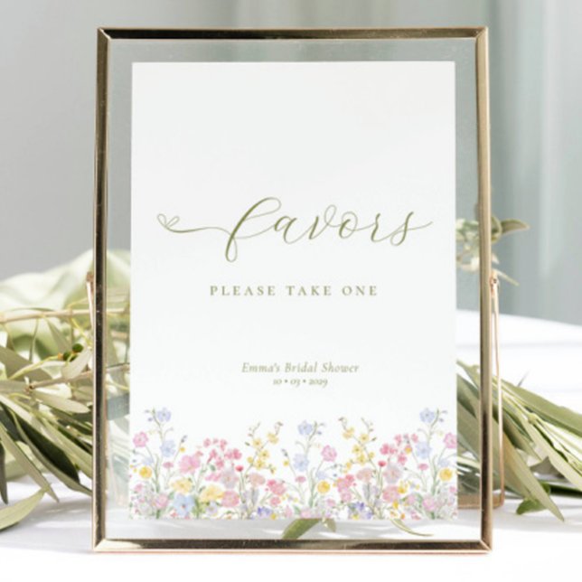 Poster Boho Bridal Shower Favors Tabletop Sign (Créateur téléchargé)