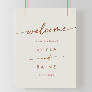 Poster Boho Chic Bohemian Cream do-it-yourself Mariage Af