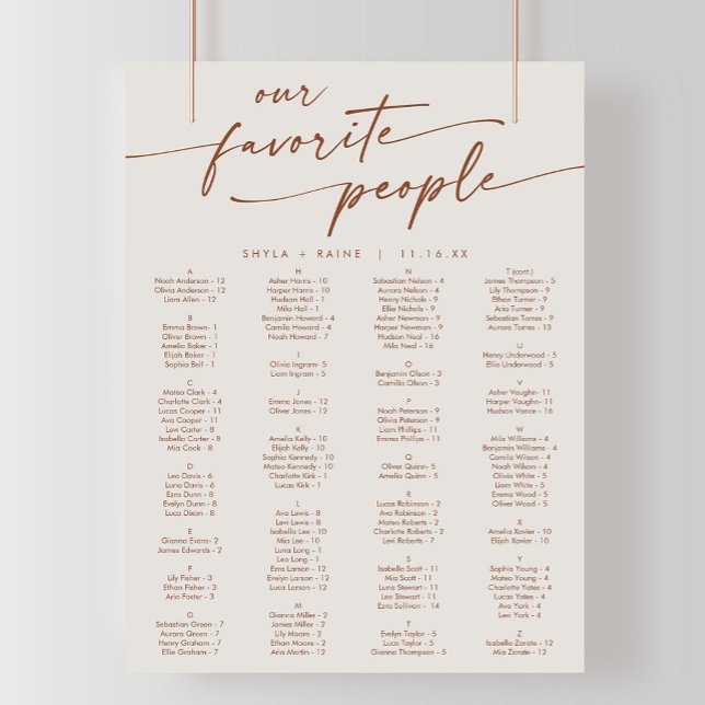 Poster Boho Chic Bohemian Cream Imprimable Seing Chart (Créateur téléchargé)