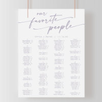 Boho Chic Dusty Purple Imprimable Carte de siège