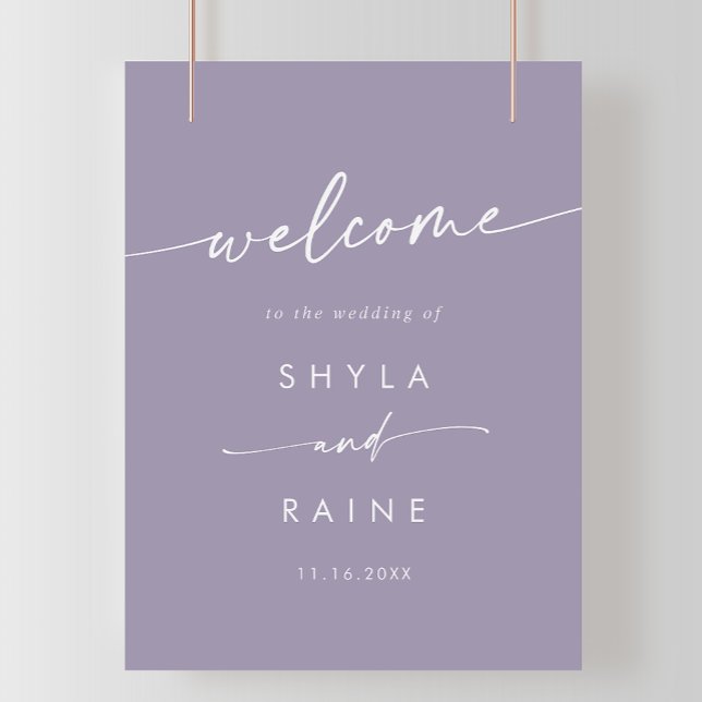 Poster Boho Chic Lavender Purple do-it-yourself Mariage A (Créateur téléchargé)