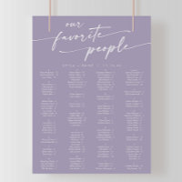 Boho Chic Lavender Purple Imprimable Carte de sièg