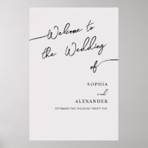 Poster Boho Chic Mariage Signal Bienvenue.