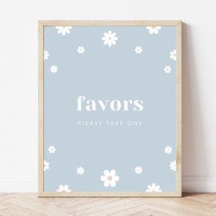 Poster Boho Daisy Favore Signal de fête d'anniversaire