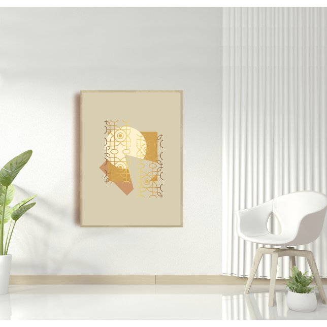 Poster Boho doré Abstrait et géométrique (Créateur téléchargé)