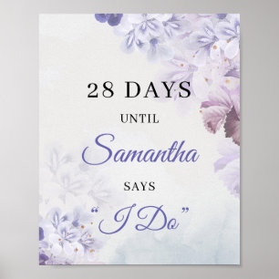 Poster Boho Dusty lavande violette printemps lilas Contou
