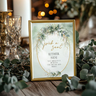 Poster Boho eucalyptus verdure Choisir un siège de chaque