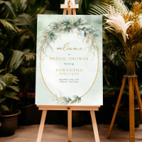 Boho eucalyptus vert or Bienvenue nuptiale
