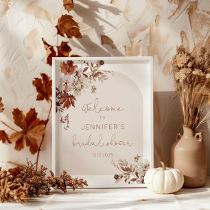 Poster Boho Fall arch signe de bienvenue