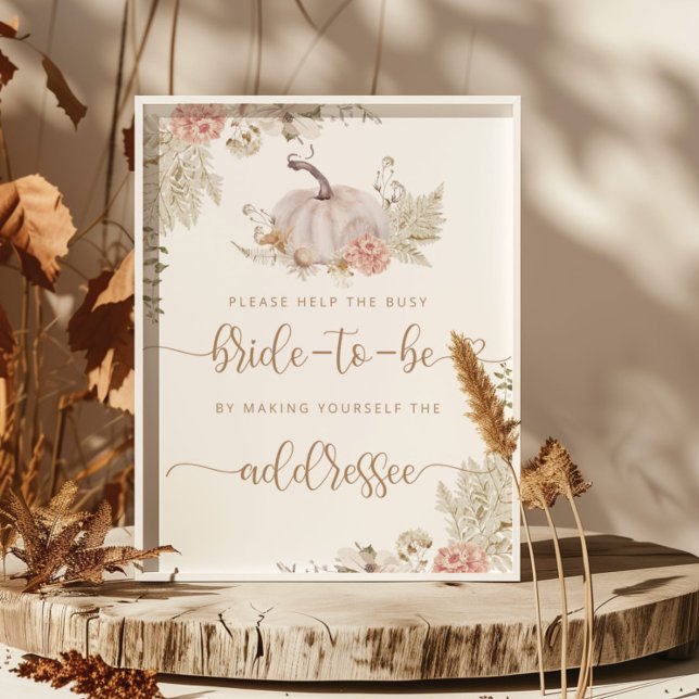 Poster  Boho fall help the busy bride Address an Envelope (Créateur téléchargé)