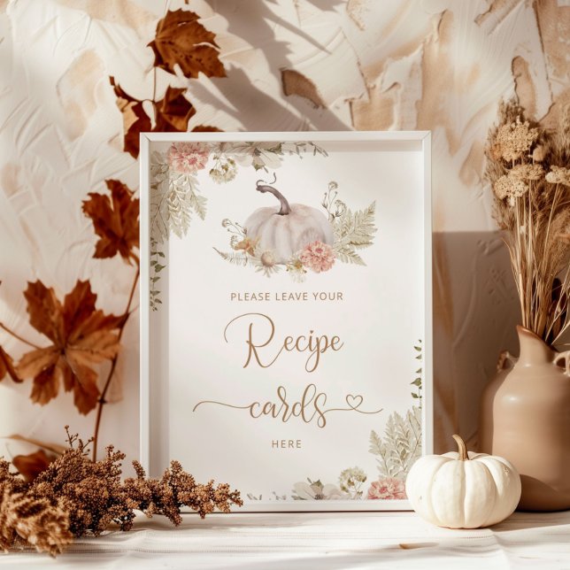 Poster Boho fall laissez votre carte de recette ici poste (Créateur téléchargé)