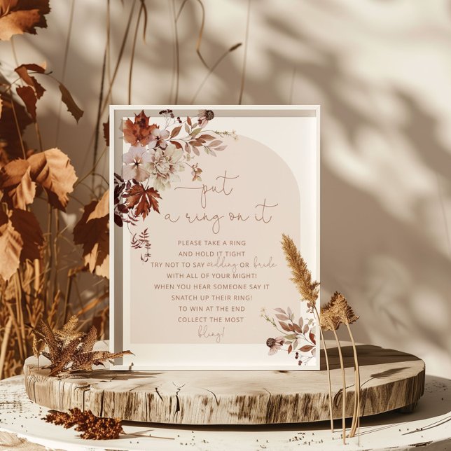 Poster Boho fall mettre une bague sur l'affiche de jeu (Créateur téléchargé)