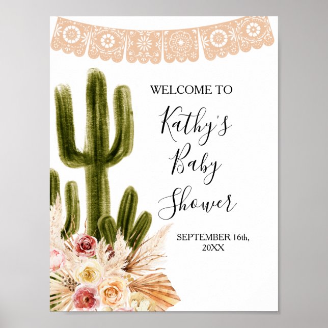 Poster Boho Fiesta Taco à propos de l'Affiche de bienvenu (Devant)