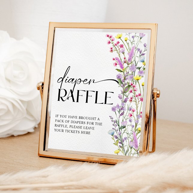Poster Boho Fleur sauvage Baby shower floral Déchets de  (Créateur téléchargé)