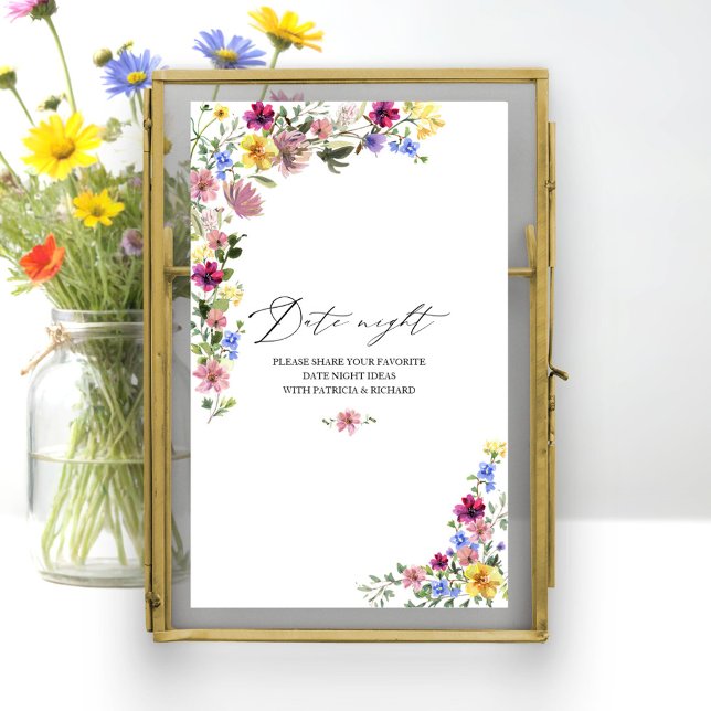 Poster Boho Fleur sauvage Fête des mariées Date Jar de nu (Créateur téléchargé)