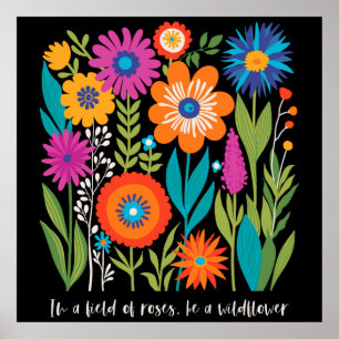 Poster Boho Fleur sauvage Floral Nature Flower