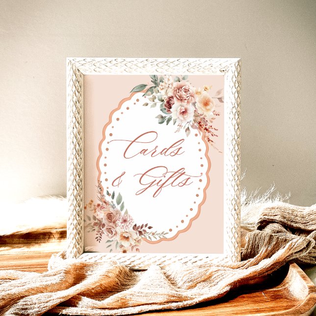 Poster Boho Floral Baby Shower Cards and Gifts (Créateur téléchargé)