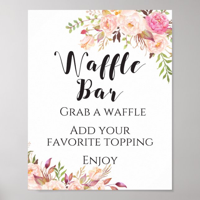 Poster Boho floral Barre de gaufre Panneau (Devant)