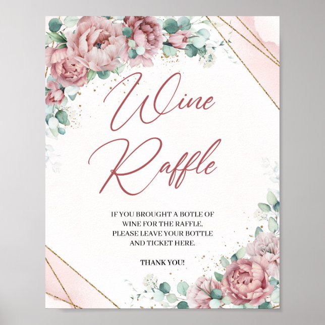 Poster Boho floral eucalyptus Vin Raffin jeu (Devant)