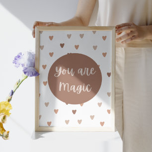 Poster Boho Inspirational You Are Magic Nursery Art Print